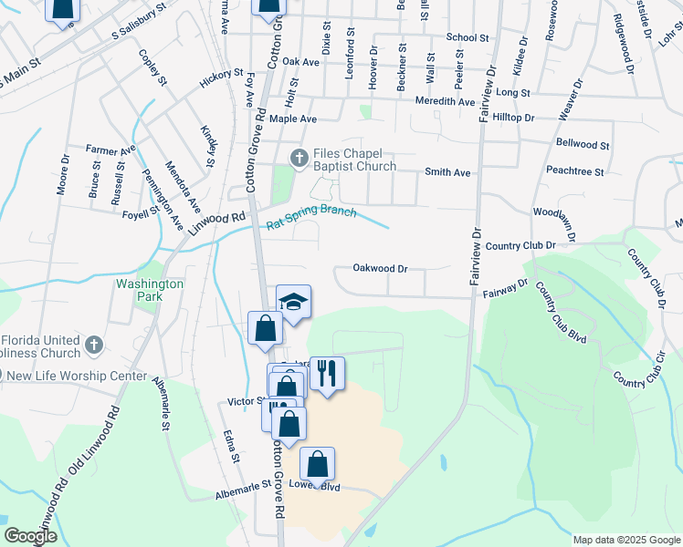 map of restaurants, bars, coffee shops, grocery stores, and more near 310 Fairway Drive in Lexington