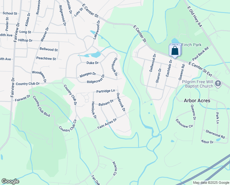 map of restaurants, bars, coffee shops, grocery stores, and more near 300 Overbrook Drive in Lexington
