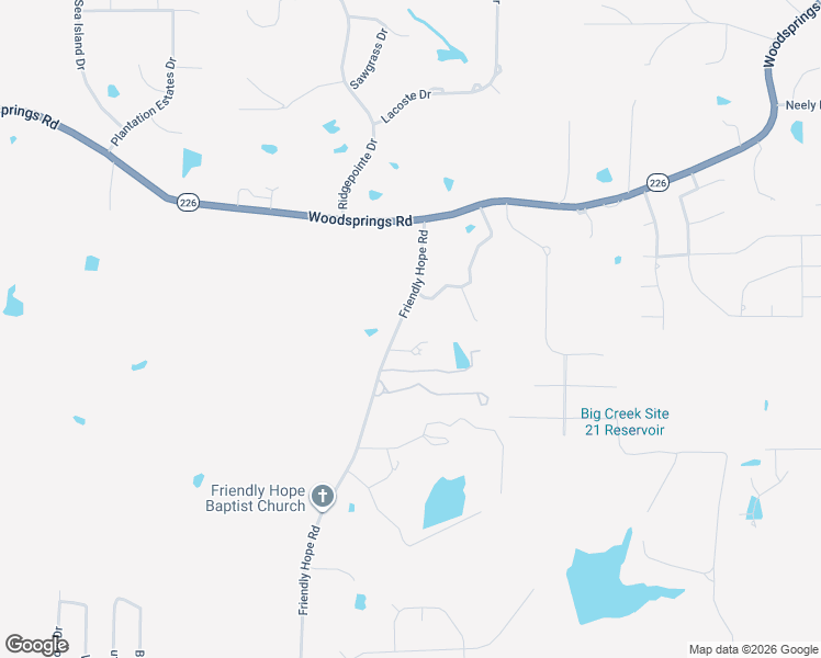 map of restaurants, bars, coffee shops, grocery stores, and more near 3800 Friendly Hope Road in Jonesboro
