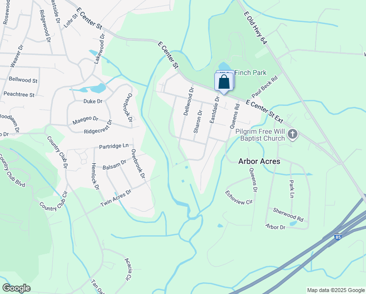 map of restaurants, bars, coffee shops, grocery stores, and more near 208 Eastdale Drive in Lexington
