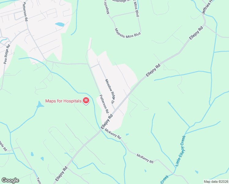 map of restaurants, bars, coffee shops, grocery stores, and more near 738 Meadow Ridge Road in Walland