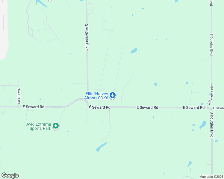 map of restaurants, bars, coffee shops, grocery stores, and more near 7651 Harvey Road in Guthrie