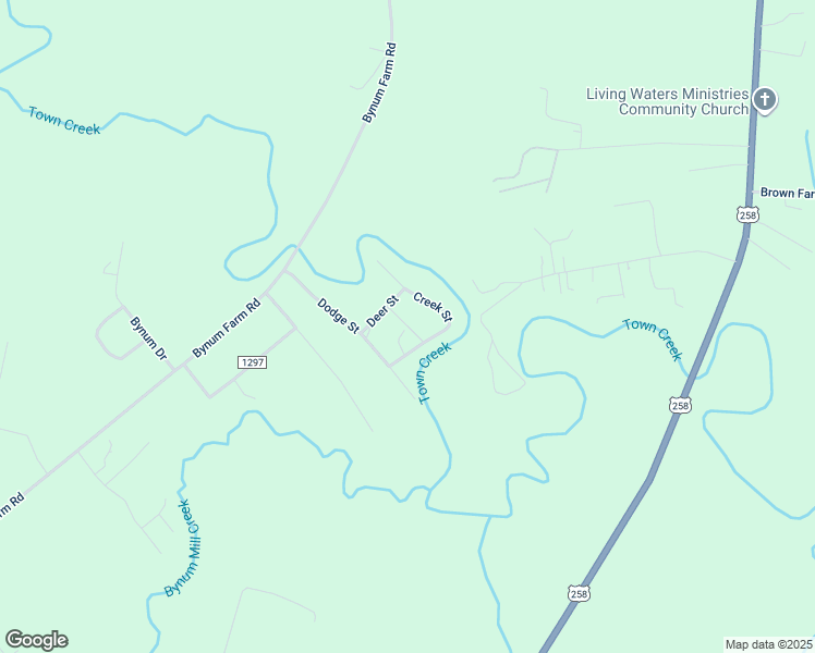 map of restaurants, bars, coffee shops, grocery stores, and more near Park Street in Edgecombe County