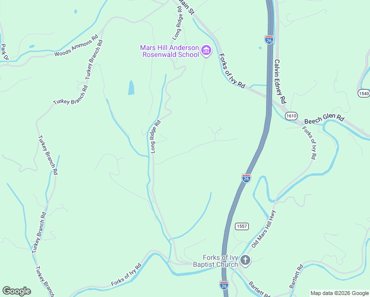 map of restaurants, bars, coffee shops, grocery stores, and more near 165 Flint Morgan Road in Mars Hill