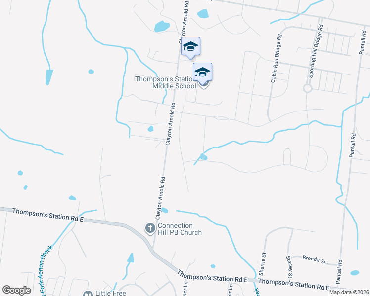 map of restaurants, bars, coffee shops, grocery stores, and more near 3524 Creamery Bridge Rd in Thompson's Station
