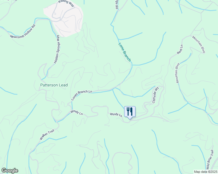 map of restaurants, bars, coffee shops, grocery stores, and more near 2126 Patterson Lead Way in Sevierville