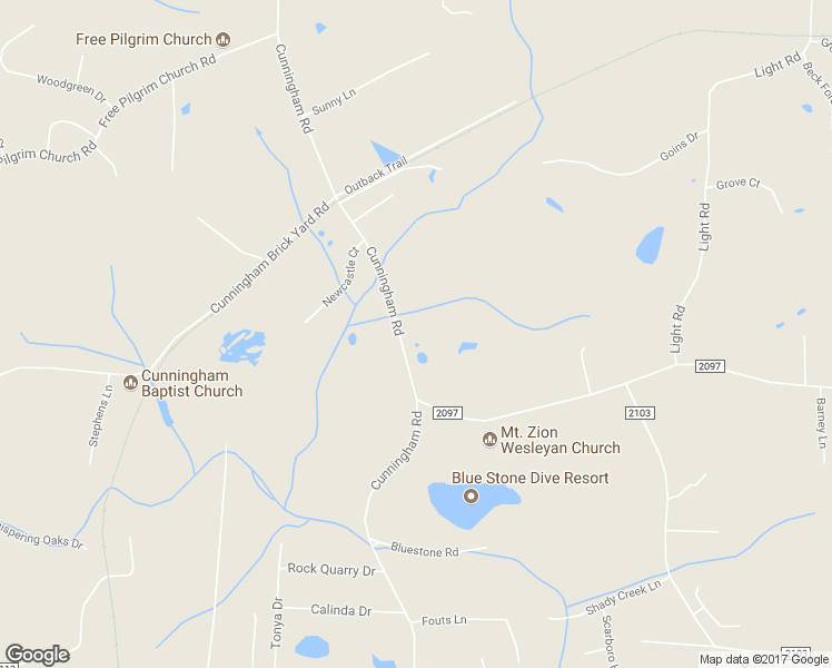map of restaurants, bars, coffee shops, grocery stores, and more near 2691 Cunningham Road in Thomasville