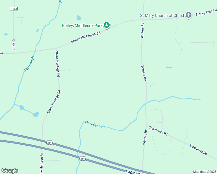map of restaurants, bars, coffee shops, grocery stores, and more near Winters Road in Middlesex