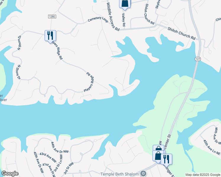 map of restaurants, bars, coffee shops, grocery stores, and more near 739 Victoria Lane in Hickory