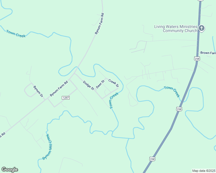 map of restaurants, bars, coffee shops, grocery stores, and more near Park Street in Edgecombe County