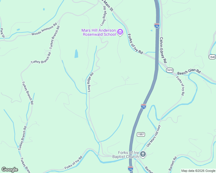 map of restaurants, bars, coffee shops, grocery stores, and more near 165 Flint Morgan Road in Mars Hill