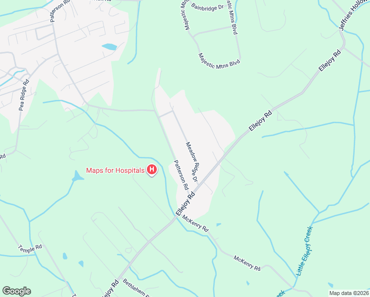 map of restaurants, bars, coffee shops, grocery stores, and more near 738 Meadow Ridge Road in Walland