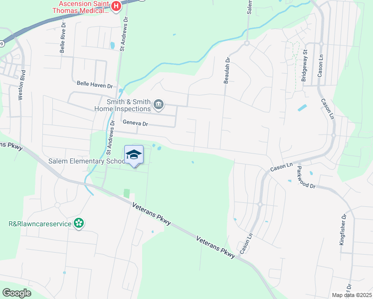 map of restaurants, bars, coffee shops, grocery stores, and more near 3307 Shady Forest Drive in Murfreesboro