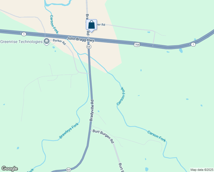 map of restaurants, bars, coffee shops, grocery stores, and more near 1237 Bradyville Road in Readyville