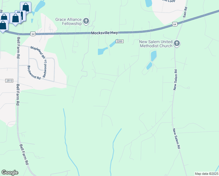 map of restaurants, bars, coffee shops, grocery stores, and more near 240 Lone Pine Road in Statesville