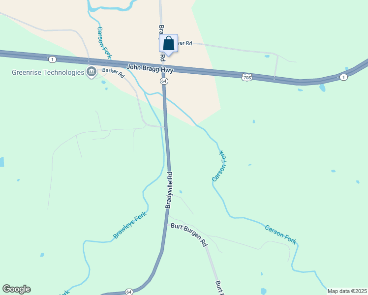 map of restaurants, bars, coffee shops, grocery stores, and more near 1237 Bradyville Road in Readyville