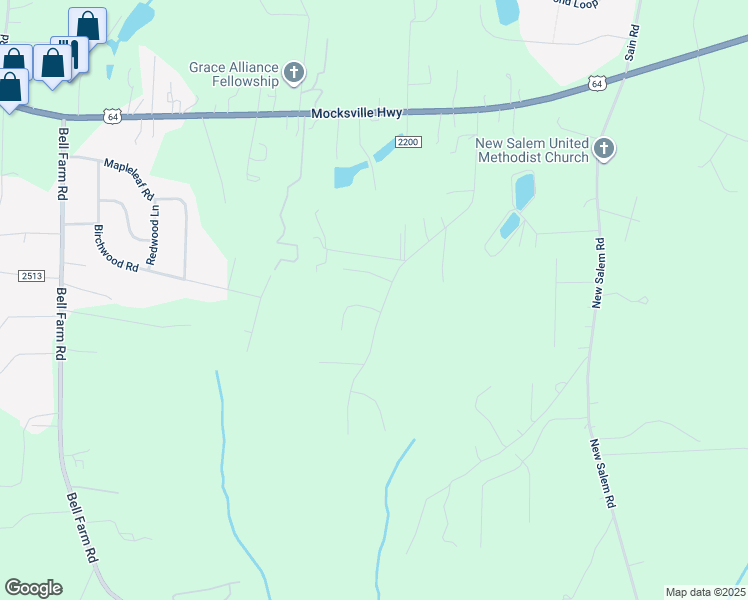 map of restaurants, bars, coffee shops, grocery stores, and more near 240 Lone Pine Road in Statesville