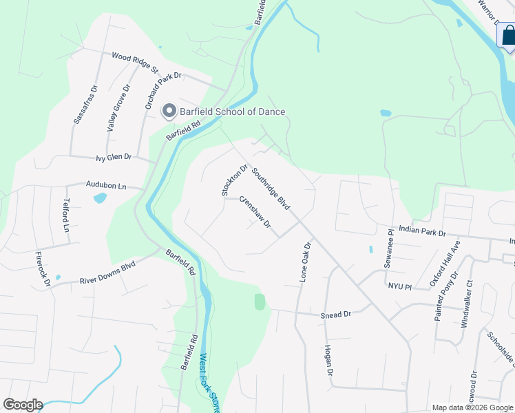 map of restaurants, bars, coffee shops, grocery stores, and more near 205 Crenshaw Drive in Murfreesboro