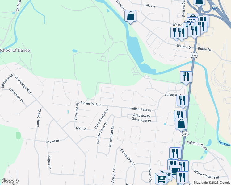 map of restaurants, bars, coffee shops, grocery stores, and more near 2554 New Holland Circle in Murfreesboro