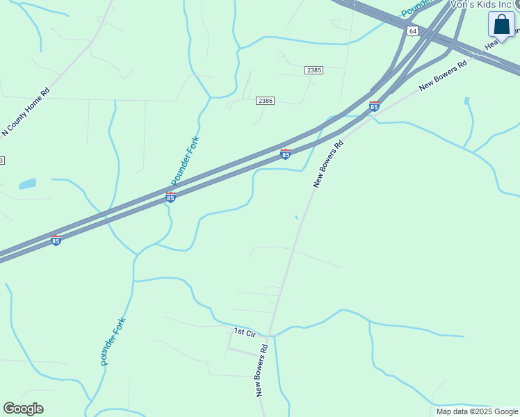 map of restaurants, bars, coffee shops, grocery stores, and more near 1511 New Bowers Road in Lexington