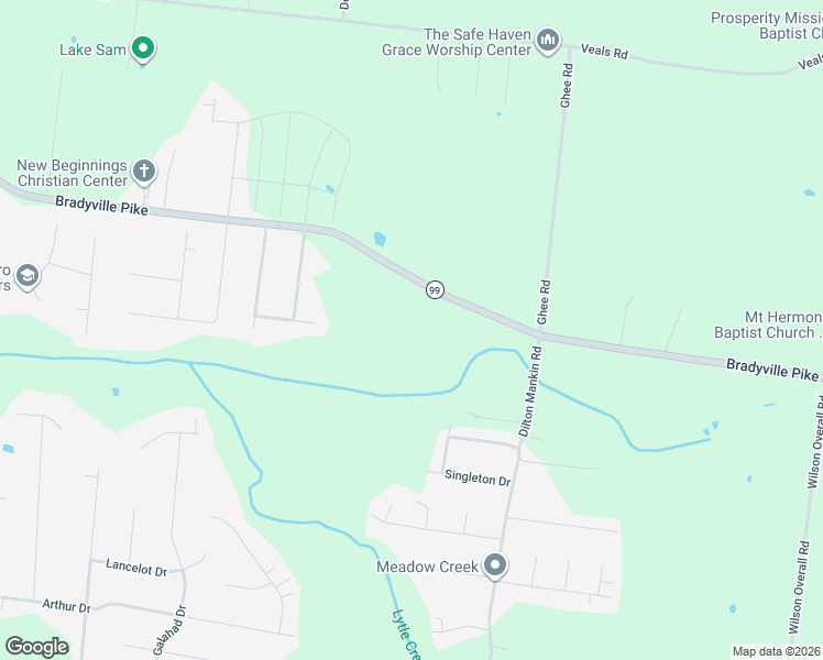 map of restaurants, bars, coffee shops, grocery stores, and more near 4074 Bradyville Pike in Murfreesboro