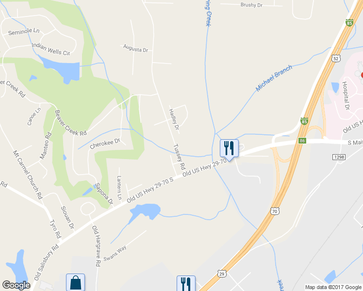 map of restaurants, bars, coffee shops, grocery stores, and more near 236 Tussey Rd in Lexington