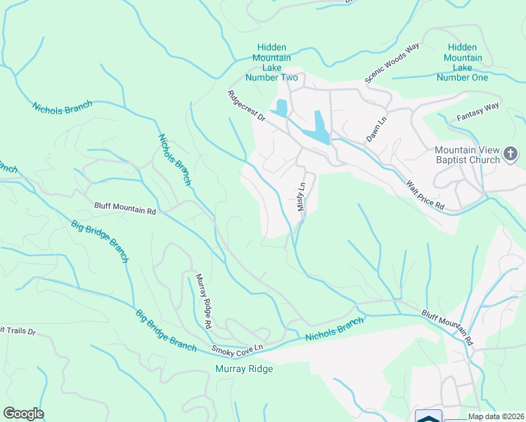 map of restaurants, bars, coffee shops, grocery stores, and more near 1715 Blue Ridge Road in Pigeon Forge