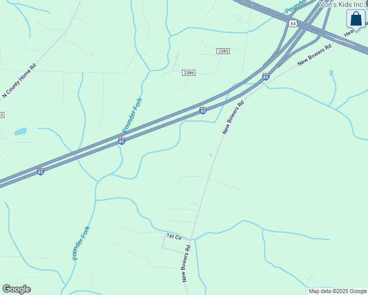 map of restaurants, bars, coffee shops, grocery stores, and more near 1511 New Bowers Road in Lexington