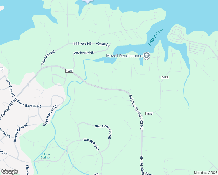map of restaurants, bars, coffee shops, grocery stores, and more near 6091 Emory Lane in Hickory