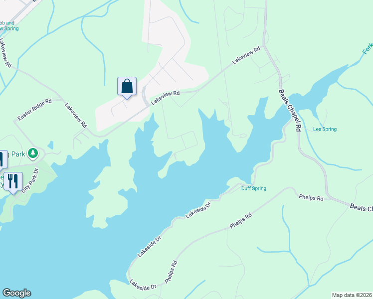 map of restaurants, bars, coffee shops, grocery stores, and more near 998 Riverchase Road in Lenoir City