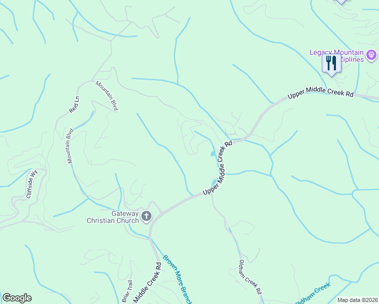 map of restaurants, bars, coffee shops, grocery stores, and more near 2251 Upper Middle Creek Road in Sevierville