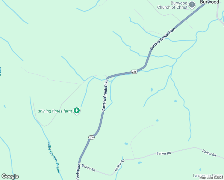 map of restaurants, bars, coffee shops, grocery stores, and more near 5590 Carters Creek Pike in Thompson's Station
