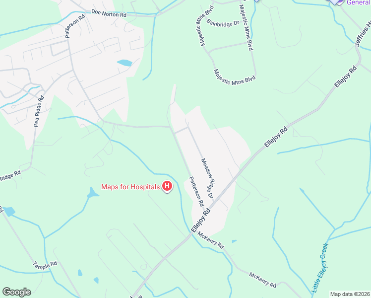 map of restaurants, bars, coffee shops, grocery stores, and more near 711 Meadow Ridge Drive in Walland