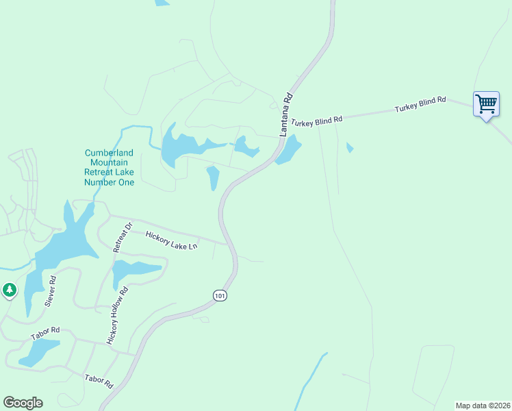 map of restaurants, bars, coffee shops, grocery stores, and more near 13465 Lantana Road in Crossville