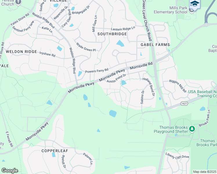 map of restaurants, bars, coffee shops, grocery stores, and more near 9037 Cobalt Ridge Way in Cary