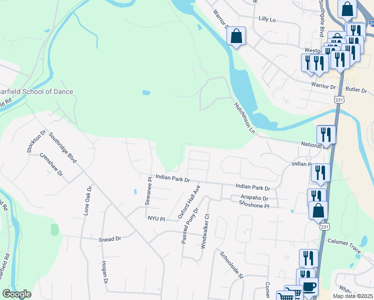 map of restaurants, bars, coffee shops, grocery stores, and more near 2363 New Holland Circle in Murfreesboro