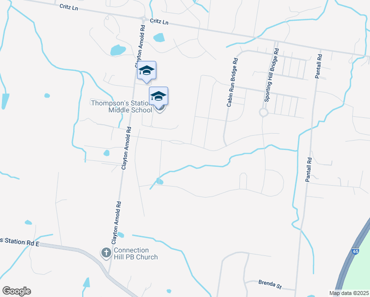 map of restaurants, bars, coffee shops, grocery stores, and more near 3581 Robbins Nest Road in Thompson's Station