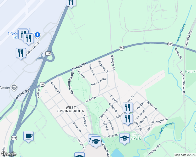 map of restaurants, bars, coffee shops, grocery stores, and more near 1796 Dalton Street in Alcoa