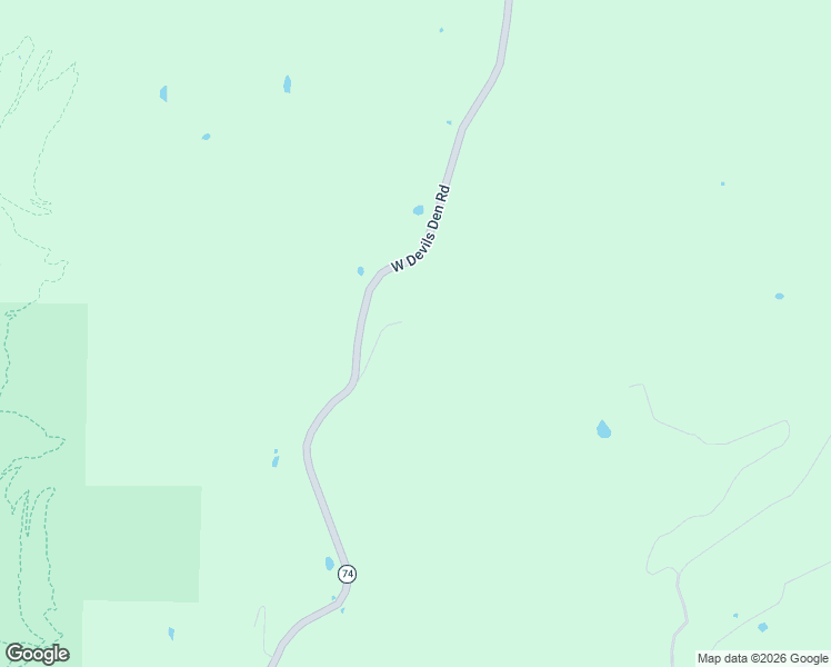 map of restaurants, bars, coffee shops, grocery stores, and more near 10347 West Devils Den Road in Winslow