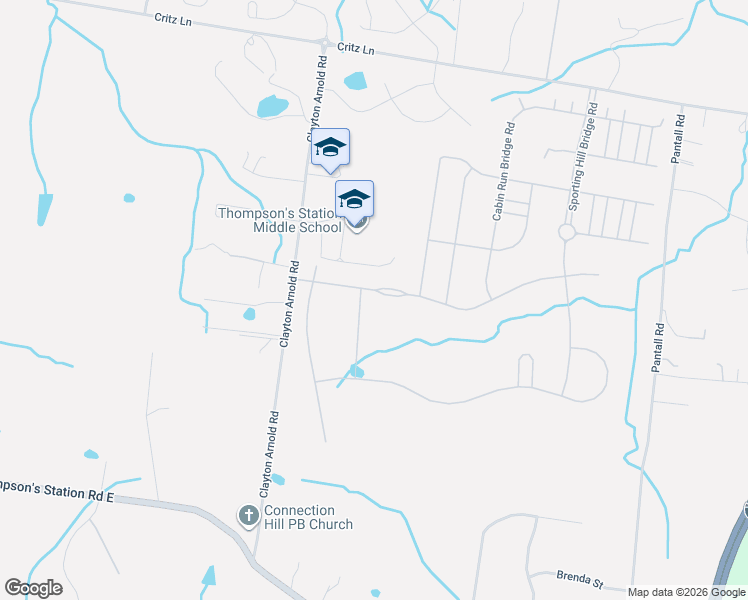 map of restaurants, bars, coffee shops, grocery stores, and more near 3605 Robbins Nest Road in Thompson's Station