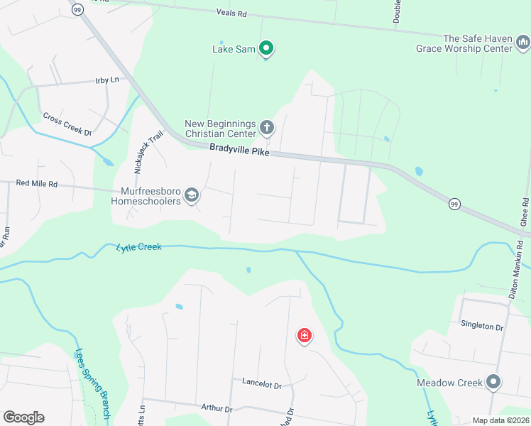 map of restaurants, bars, coffee shops, grocery stores, and more near 2032 Sterling Street in Murfreesboro