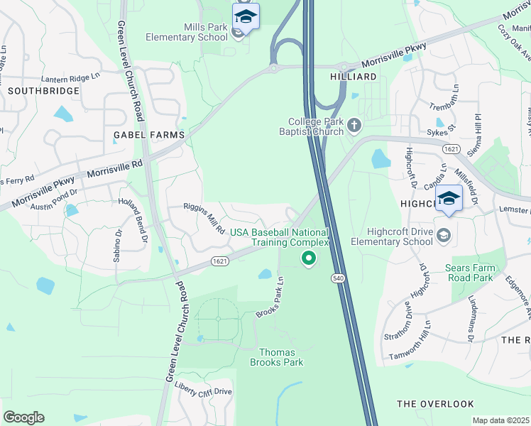 map of restaurants, bars, coffee shops, grocery stores, and more near 102 North Main Street in Fuquay-Varina