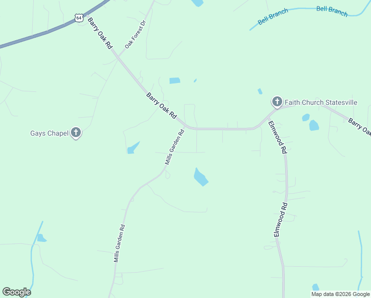 map of restaurants, bars, coffee shops, grocery stores, and more near 137 Mills Garden Road in Statesville