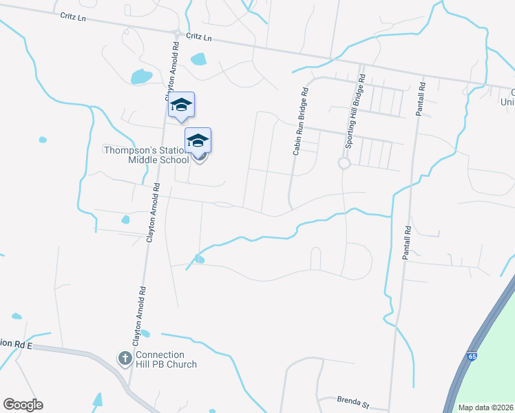 map of restaurants, bars, coffee shops, grocery stores, and more near 3566 Robbins Nest Road in Thompson's Station
