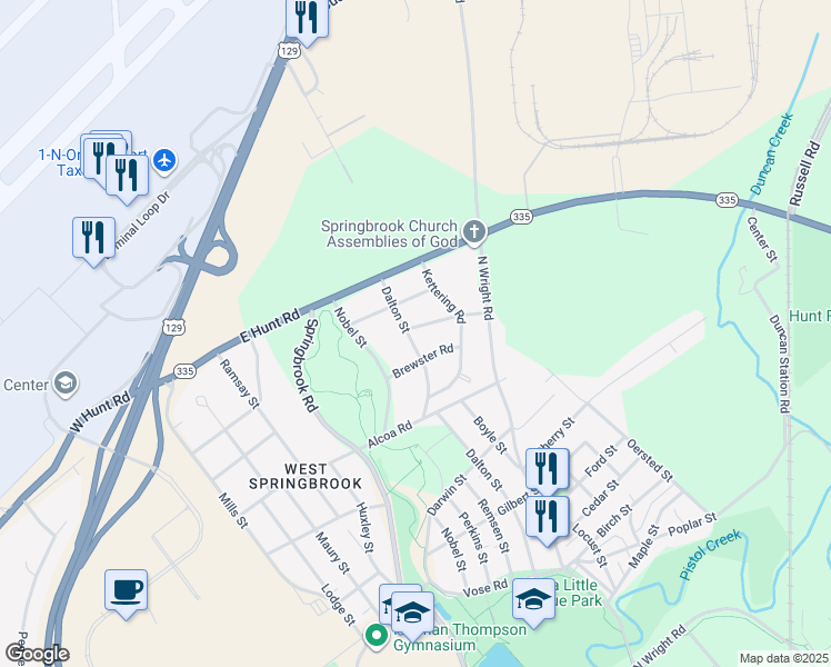 map of restaurants, bars, coffee shops, grocery stores, and more near 1796 Dalton Street in Alcoa
