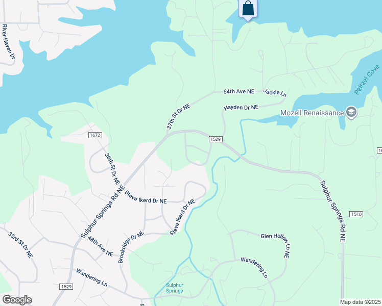 map of restaurants, bars, coffee shops, grocery stores, and more near 1641 Cambrian Drive in Hickory