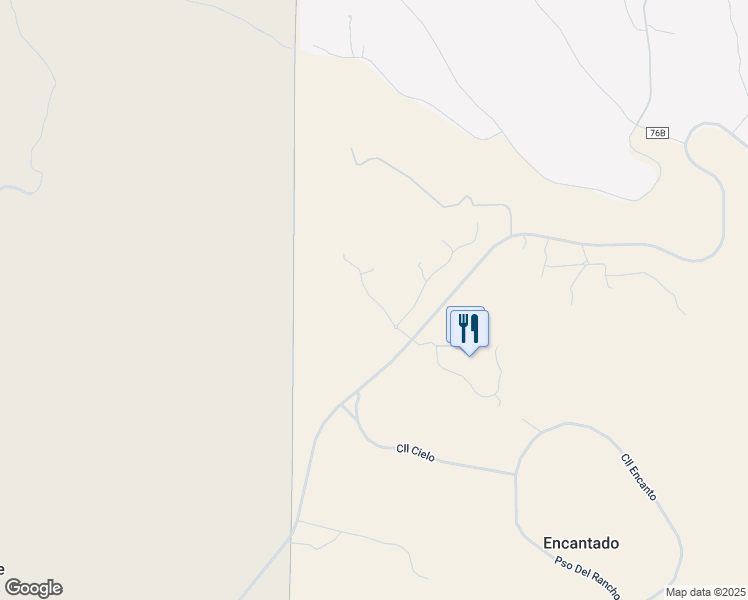 map of restaurants, bars, coffee shops, grocery stores, and more near Pueblo De Cielo in Santa Fe County