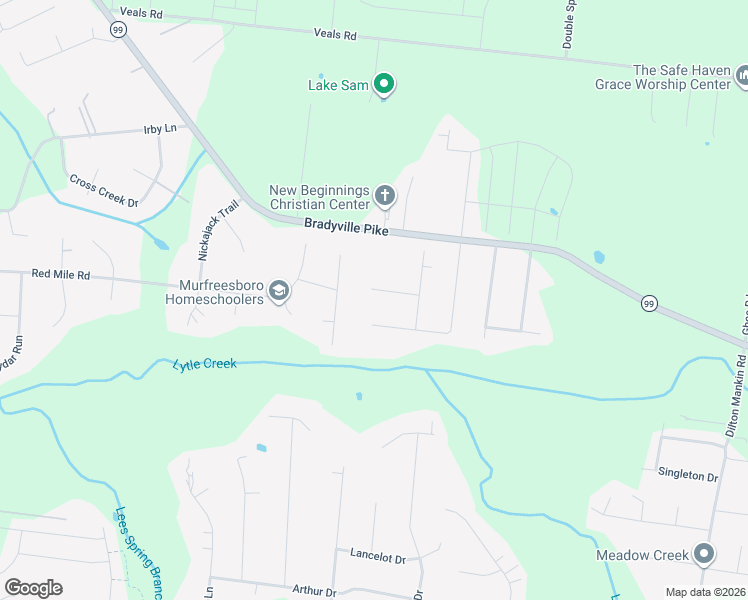 map of restaurants, bars, coffee shops, grocery stores, and more near 2032 Sterling Street in Murfreesboro