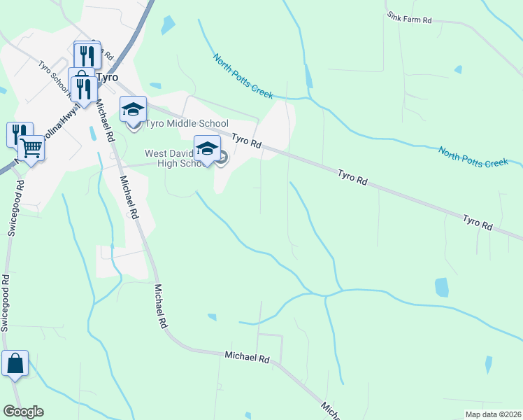 map of restaurants, bars, coffee shops, grocery stores, and more near 501 Aldean Drive in Lexington