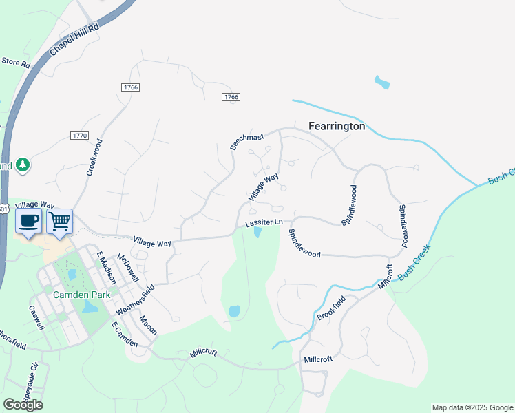 map of restaurants, bars, coffee shops, grocery stores, and more near 439 Crossvine Close in Pittsboro